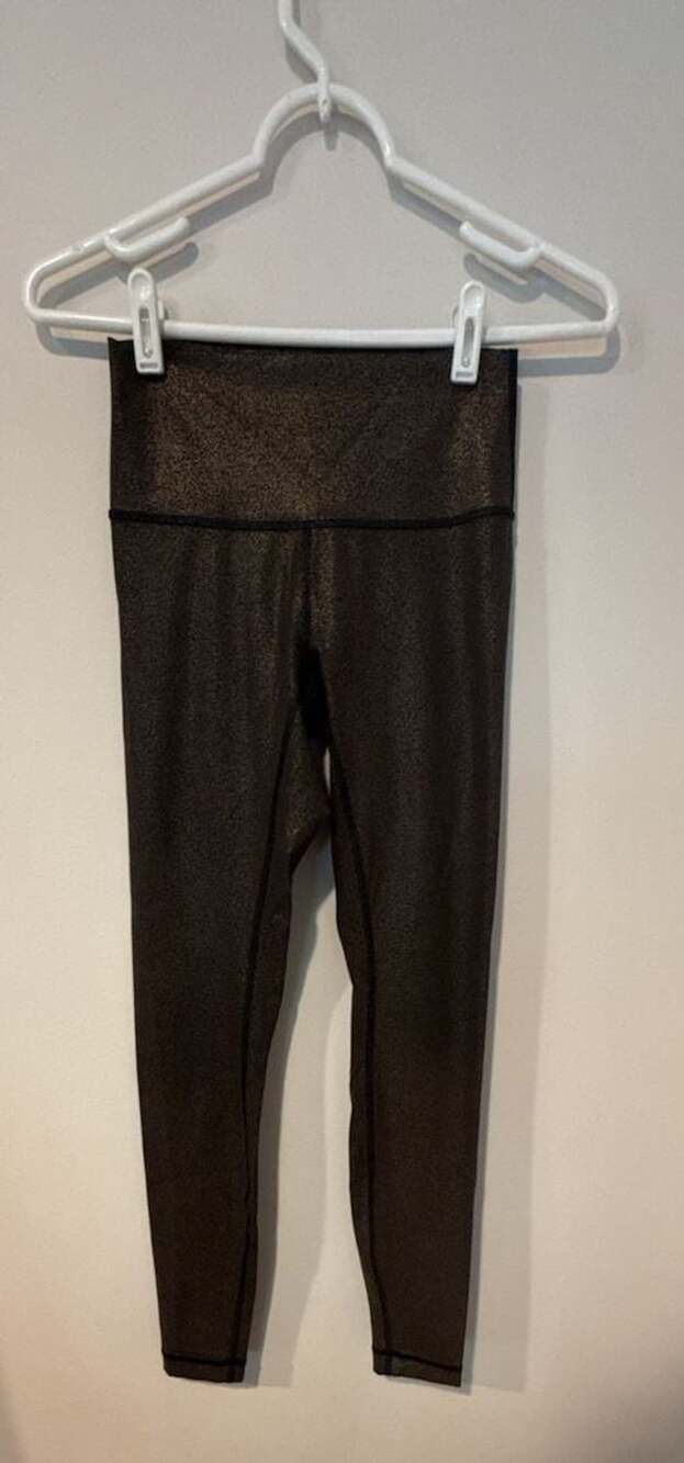 Lululemon Wunder Under Luxtreme Luminosity High Rise Leggings 28 Metallic Foil